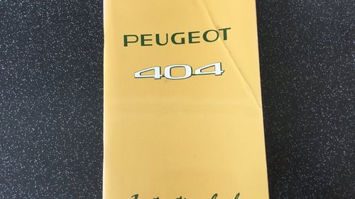 Picture of Peugeot 404 instruction book - For Sale