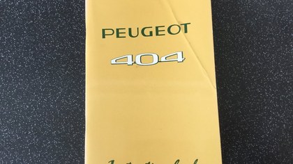 Peugeot 404 instruction book