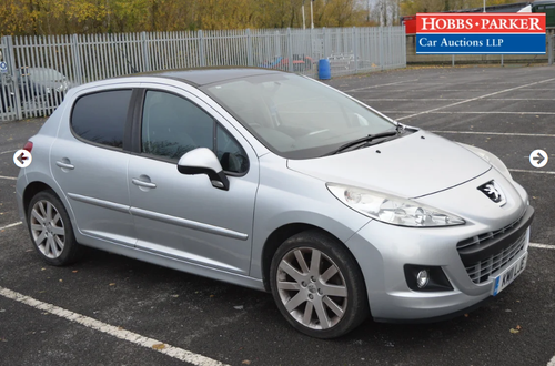 2011 Peugeot 207 Allure Auto 82,718 Miles for auction 17th For Sale by Auction
