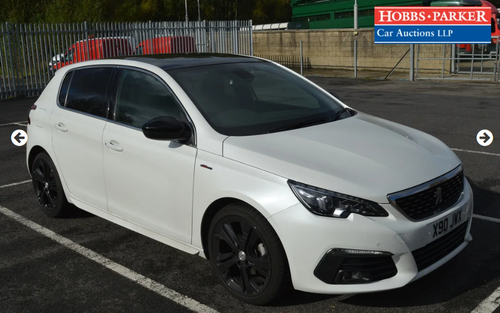 2018 Peugeot 308 GT Line Blue HDI 14,145 miles for auction For Sale by Auction
