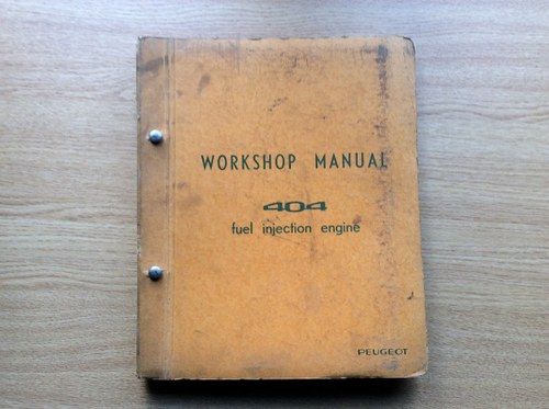 Workshop Manual 404 - fuel injection engine In vendita