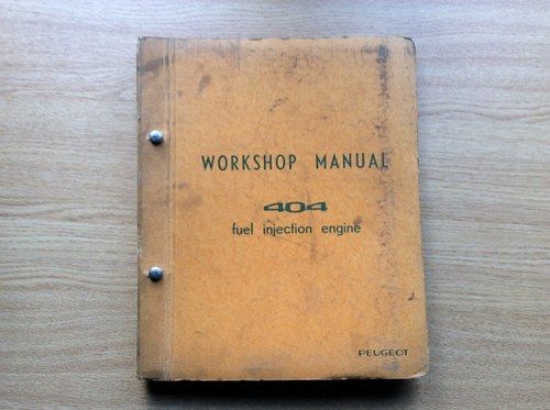 Workshop Manual 404 - fuel injection engine For Sale