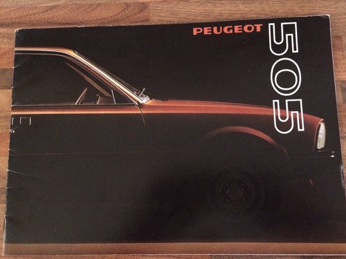 Peugeot 505 sales brochure In vendita