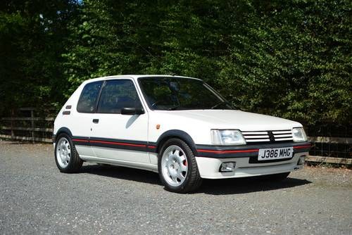 1992 Peugeot 205 Gti 1.9 non-sunroof with only 74,000 ind. SOLD