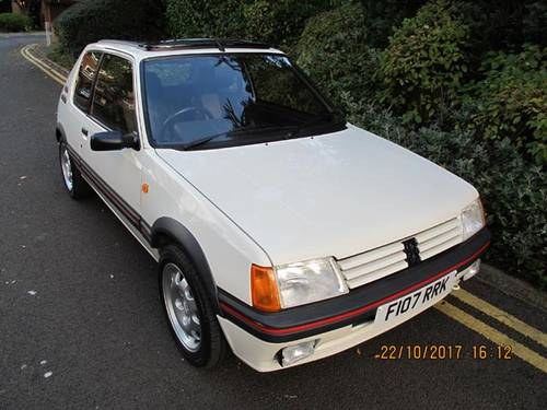 1989 205 GTI 1.9 - Barons Sandown Pk Tues 12 December 2017 For Sale by Auction