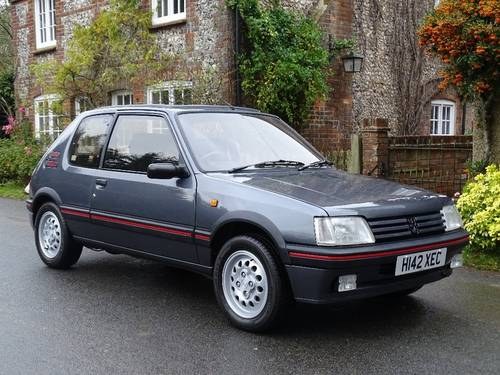1991 ONE PRIVATE OWNER LOW MILEAGE 205 GTI SOLD