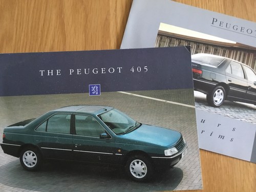 1995 Peugeot 405 brochure SOLD