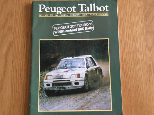 Peugeot model range 1985 VENDUTO