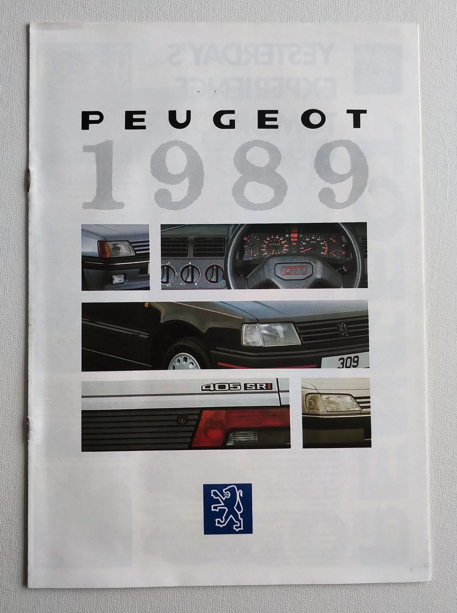 1989 Peugeot 1989 UK Range Sales Brochure
