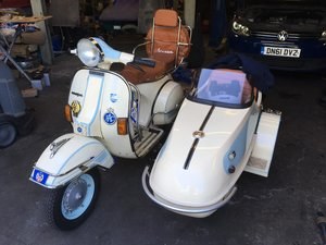 1981 Vespa P125X with Watsonian Sidecar For Sale