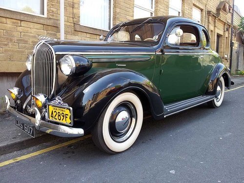 September 1938 Plymouth P6 Business Coupe 4.9 For Sale