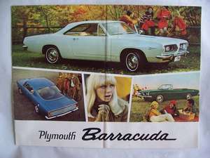 1967 ' 67 PLYMOUTH BARRACUDA COUPE / CONVERTIBLE SALES BROCHURE For Sale (picture 1 of 6)