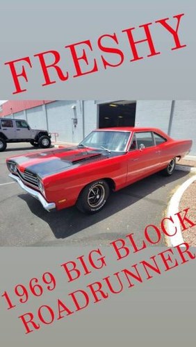 1969 Plymouth RoadRunner 440-B-B Auto Red(~)Black  $34.7K For Sale