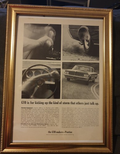 1964 Original Pontiac GTO Advert For Sale