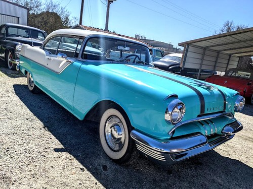 1955 Pontiac Chieftain 2-Door hardTop Blue driver $30k For Sale