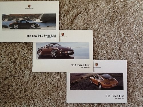 Porsche range & accessories booklets For Sale