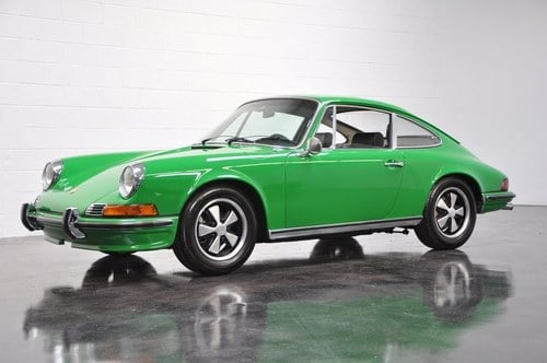 1970 Porsche 911S Coupe = Go Green(~)Black low miles $198.5k For Sale