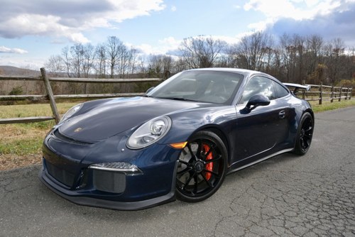 2015 Porsche 911 GT3 = Auto Dark Met Blue 13k miles $127.9k For Sale