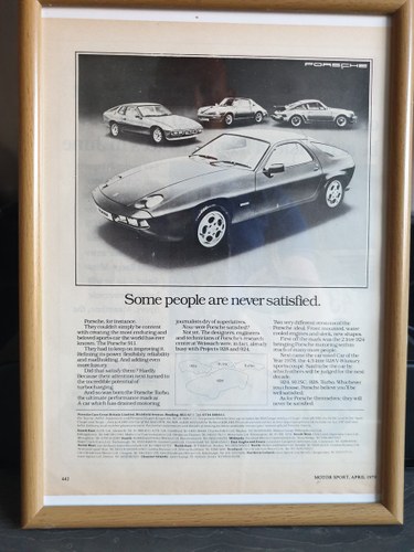1979 Original Porsche Advert VENDUTO