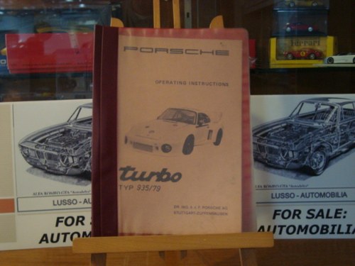 1977 Porsche 935/79 Turbo manual(EN) and Spare parts 935/77(GE)  In vendita