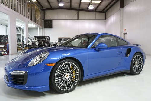 Sapphire Blue Metallic 2014 Porsche 911 Turbo S Coupe SOLD