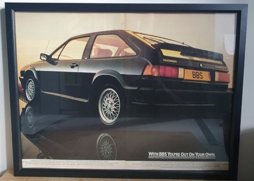 1985 Original 1984 VW Scirocco Framed Advert For Sale