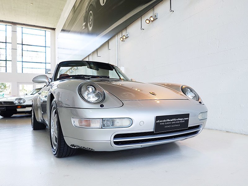 993 Cabrio in Arctic Silver over Chestnut leather, manual