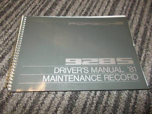 0000 porsche 928 s handbook service book In vendita