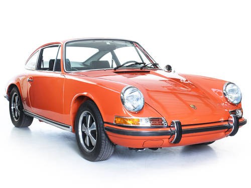 Porsche 911E 1970 Coupe 2.2 Engine Manual LHD Tangerine Oran In vendita