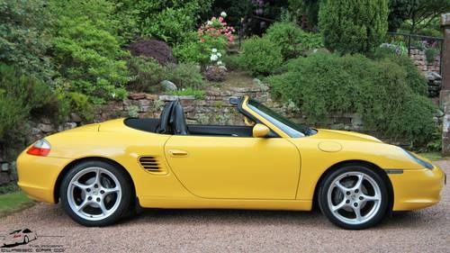 2003 PORSCHE BOXSTER SPEED YELLOW - 11 STAMP HISTORY For Sale