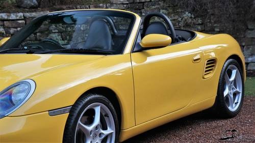 2003 PORSCHE BOXSTER SPEED YELLOW - 11 STAMP HISTORY For Sale