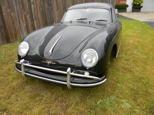 1957 Porsche 356A Coupe , Black on Black  , Free Shipping For Sale