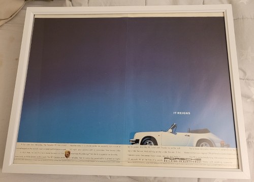 1979 Original 1987 Porsche 911 Cabriolet Framed Advert In vendita