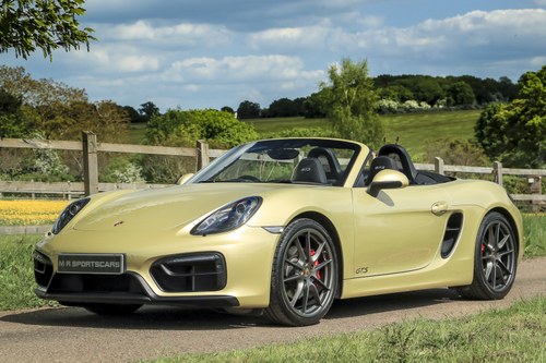 2014 Porsche 981 Boxster GTS Special Order Lime Gold Metallic For Sale