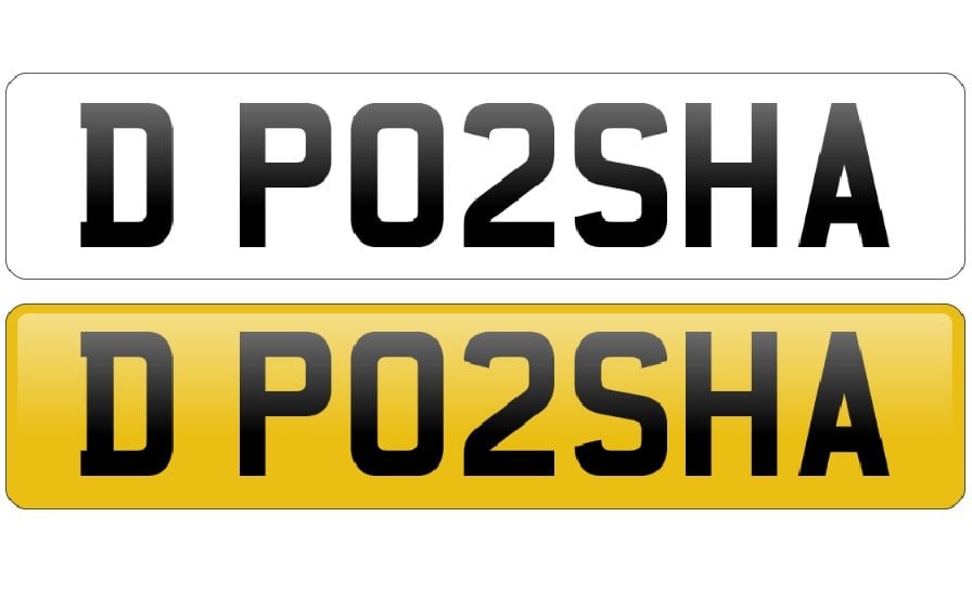 Porsche Number Plates