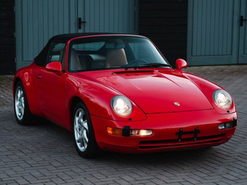 Porsche 911 993 Cabriolet 1995 lhd in red For Sale