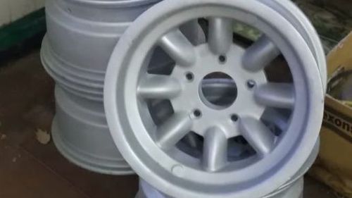 Picture of 4 Aluminium Racing Wheels Minilite style never used 1970 - For Sale