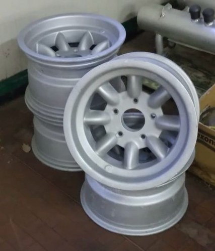 4 Aluminium Racing Wheels Minilite style never used 1970 For Sale