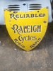 1910 RALEIGH ENAMEL SIGN For Sale