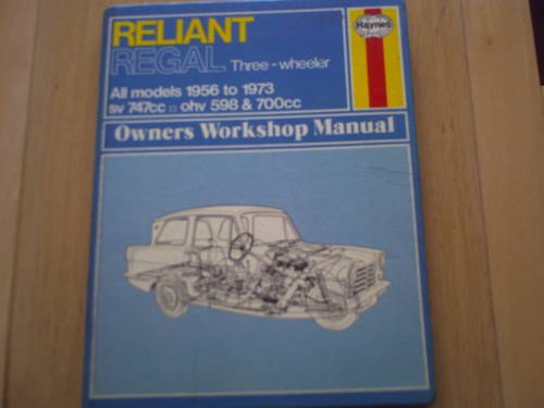 Reliant regal Haynes workshop manual SOLD