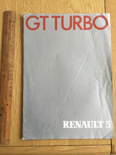 1986 Renault 5 GT turbo brochure VENDUTO