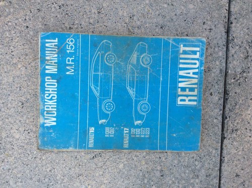 Renault 15 and Renault 17 Workshop manual SOLD