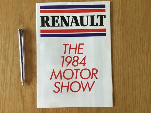Renault the 1984 motor show model lineup brochure SOLD