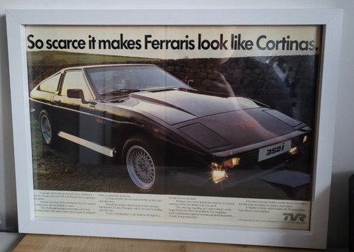 Original 1984 TVR 350i Framed Advert In vendita