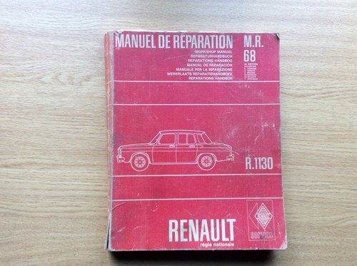 Workshop Manual for Renault 8 (R.1130) In vendita