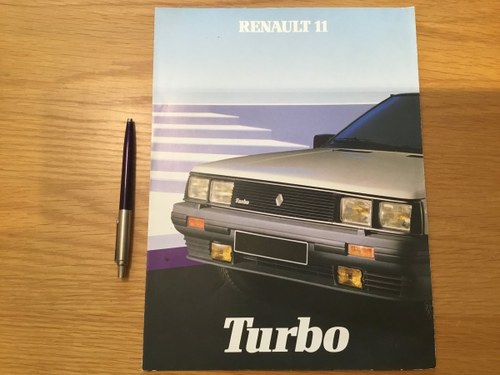 1984 Renault 11 turbo brochure VENDUTO