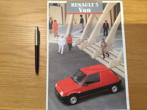1987 Renault 5 Van brochure VENDUTO