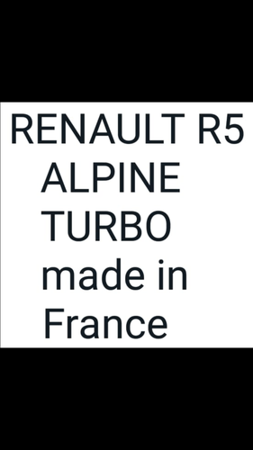 1984 LHD - Renault 5 Copa Turbo, made in France, new engine For Sale