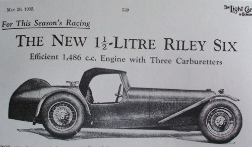 1932 Riley Brooklands Six  In vendita