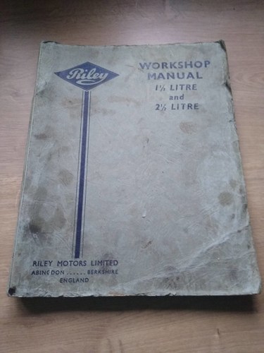 Original Riley Motors workshop manual 1.5L & 2.5L For Sale